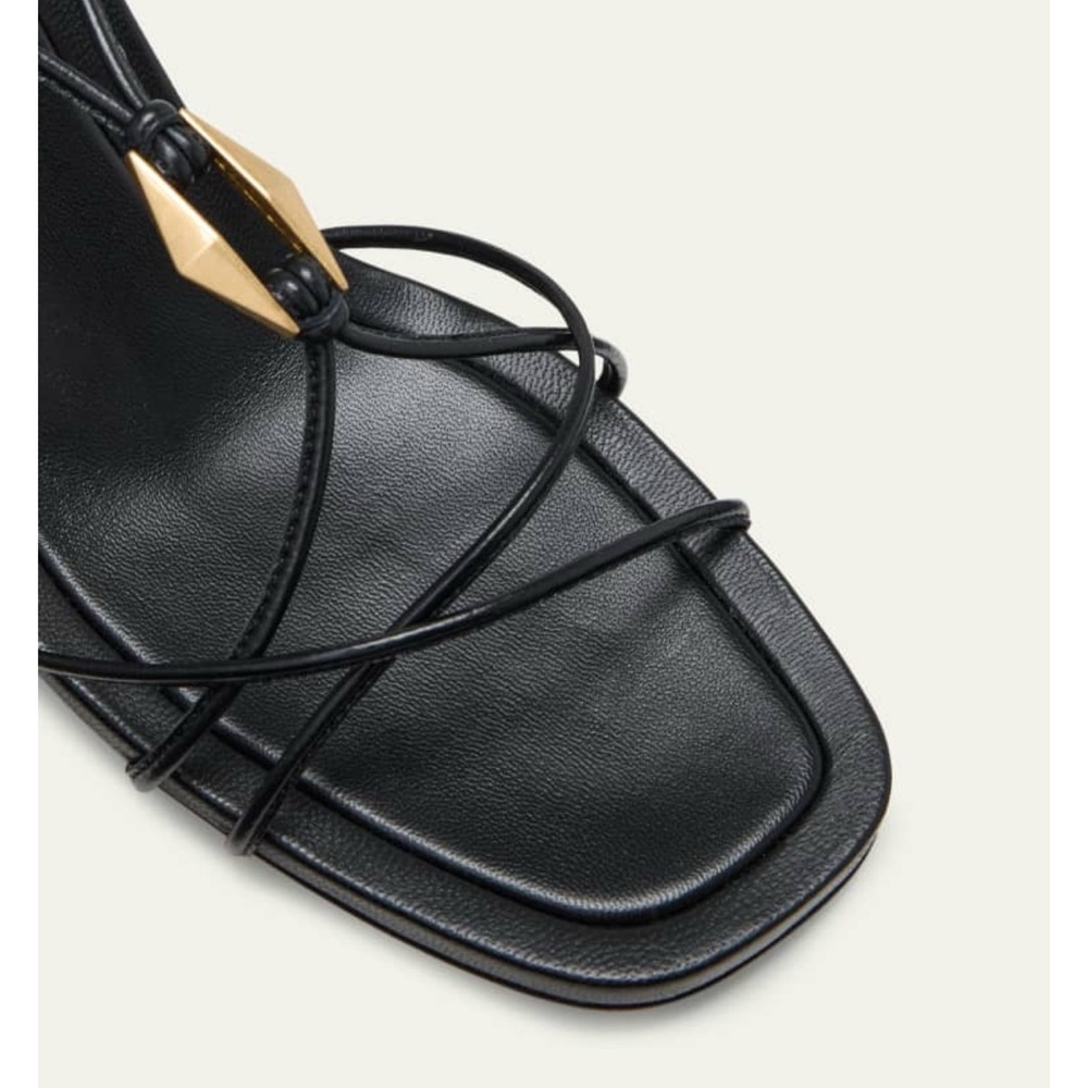 Jimmy Choo Onyxia Strappy Leather Ankle-Strap Sandals